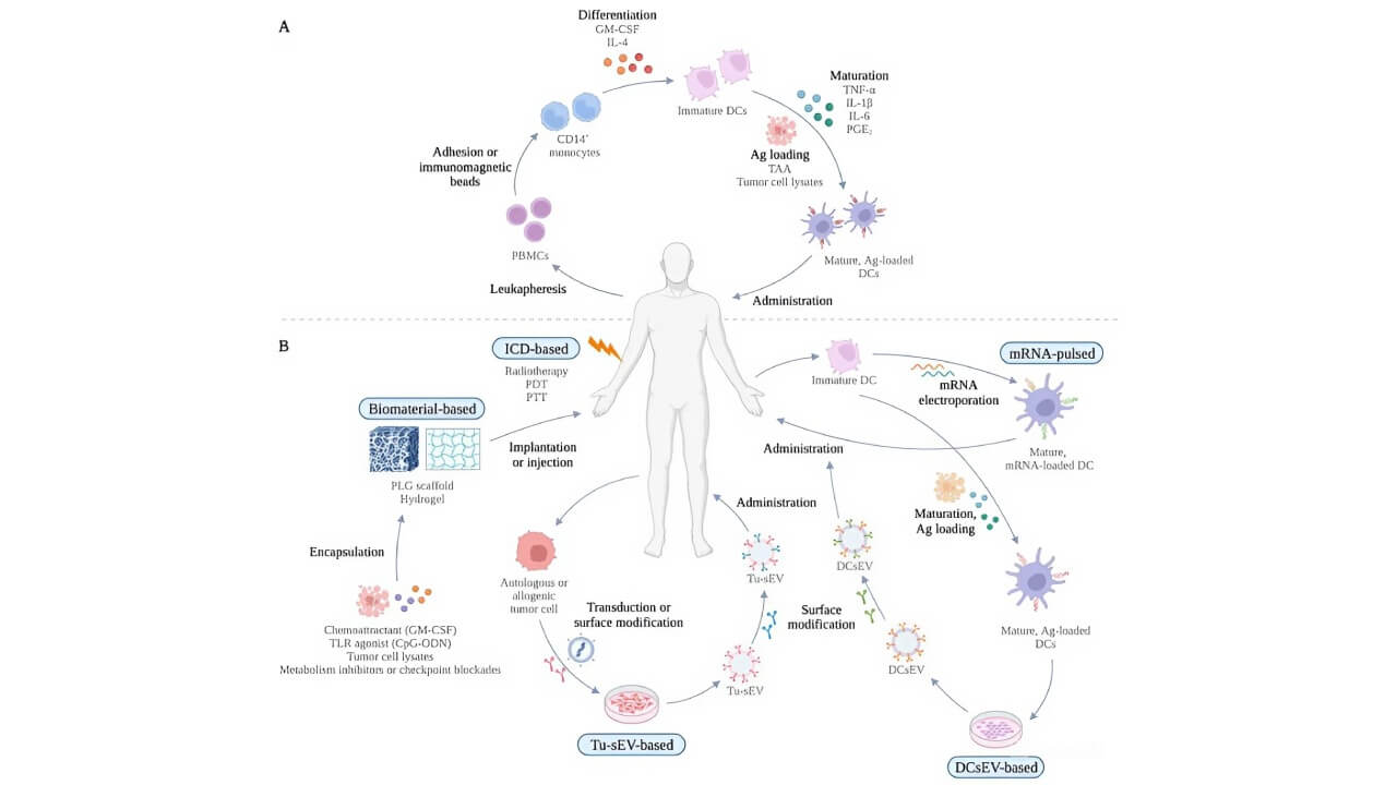 Schematic diagram of obtaining dendritic cell vaccines