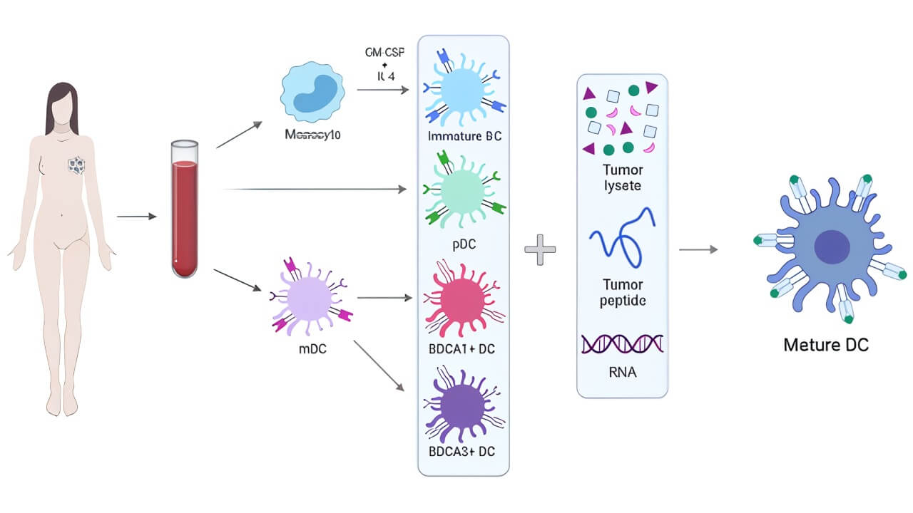 Schematic representation of the generation of DC vaccines